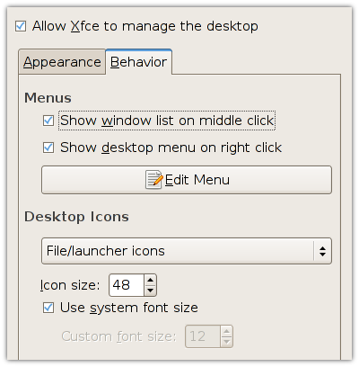 Desktop Settings